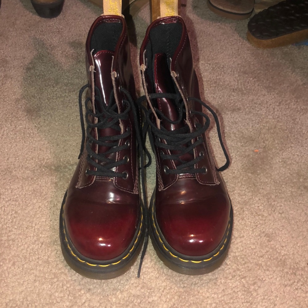 Cherry Red Vegan Dr. Martins